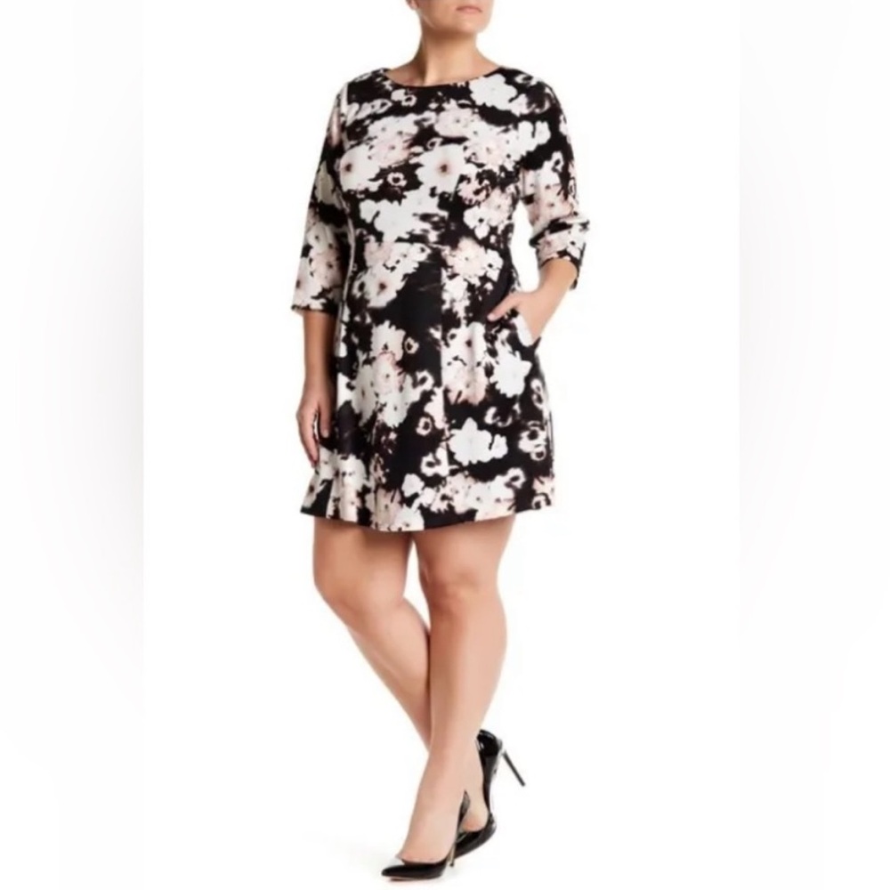 Vince Camuto watercolor floral dress